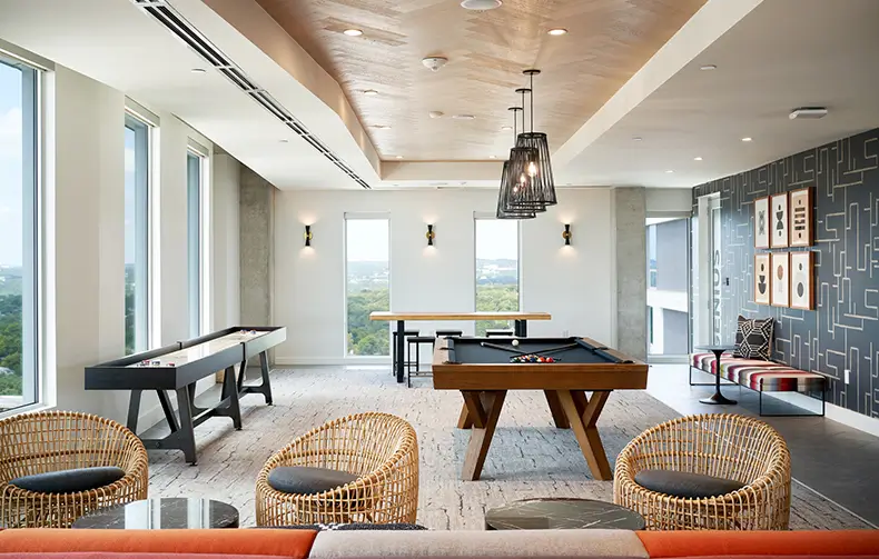 clubhouse with a pool table