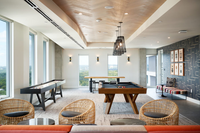 resident game room in austin tx luxury apartments