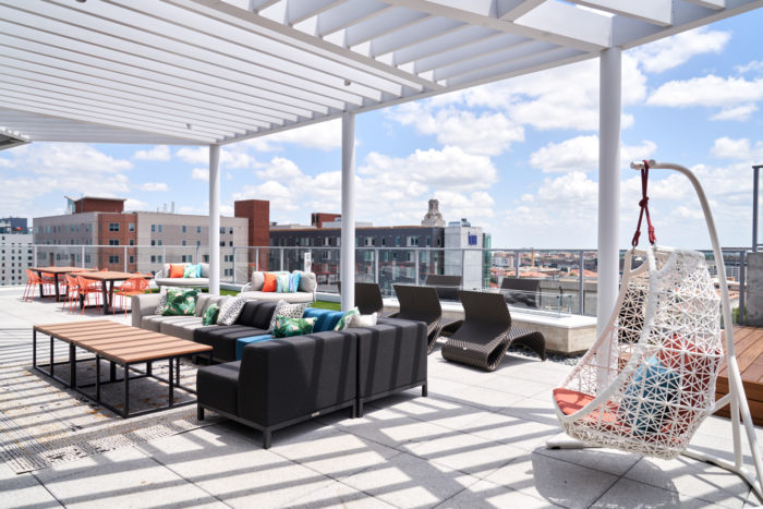 outdoor rooftop lounge in austin tx pet friendly apartments